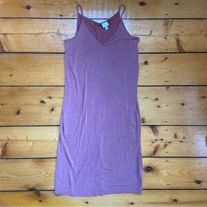 A New Day Rust Colored Midi Slip Dress Size XS